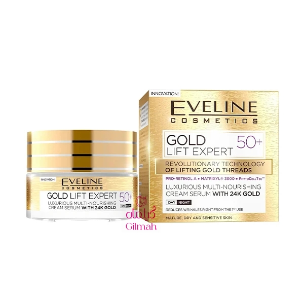 EVELINE - GOLD LIFE EXPERT- 50+ - LUXURIOUS -CREAM - GILMAH EVELINE-GOLD-LIFE-EXPERT-50-LUXURIOUS-CREAM-GILMAH